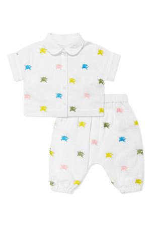 white cotton suit BURBERRY KIDS | 8078889A5127